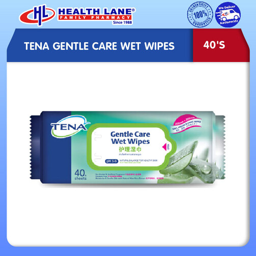 TENA GENTLE CLEAN ADULT TISSUE LEMBAP (40'S)